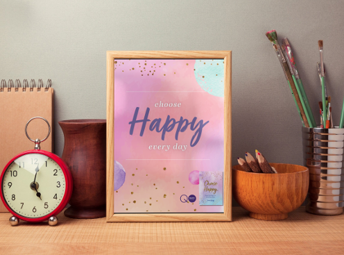 choose happy free poster